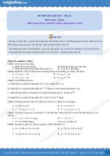 Đề thi giữa kì 1 Toán 10 - Đề số 6